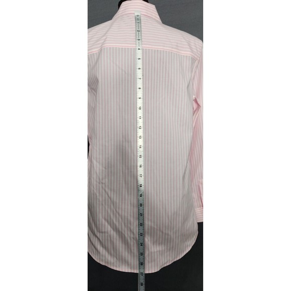 Talbots Button Up Wrinkle Resistant Shirt Womens‎ Sz 2 Pink Striped Top NWOT - Picture 4 of 10